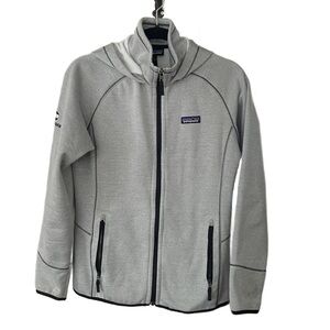 Patagonia Light Gray Tech fleece Full-Zip Hoodie